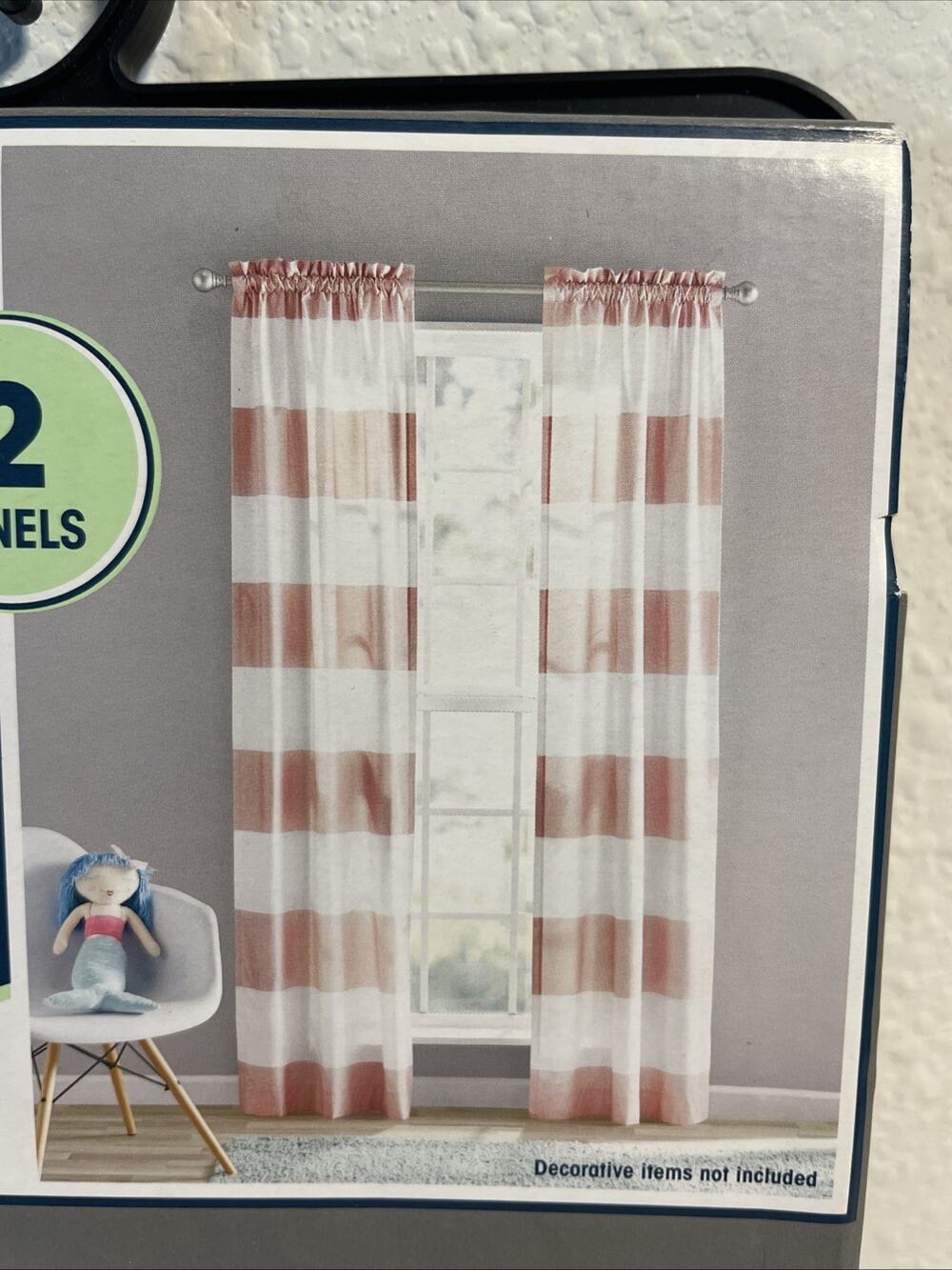 Your Zone Darkening Panel Pair Stripe Your Zone 2-Pack Energy Efficient Pink